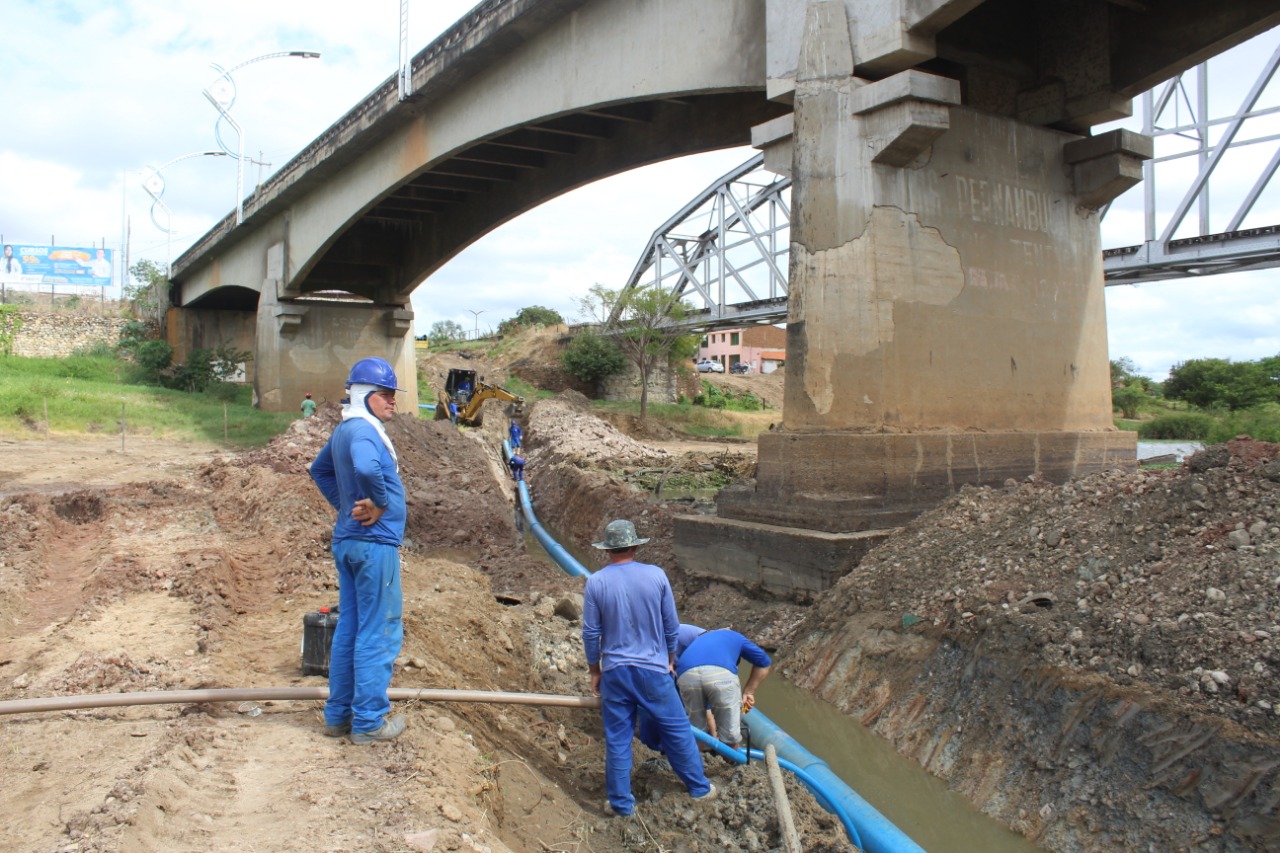 Obra para abastecimento da cidade está 30% concluída