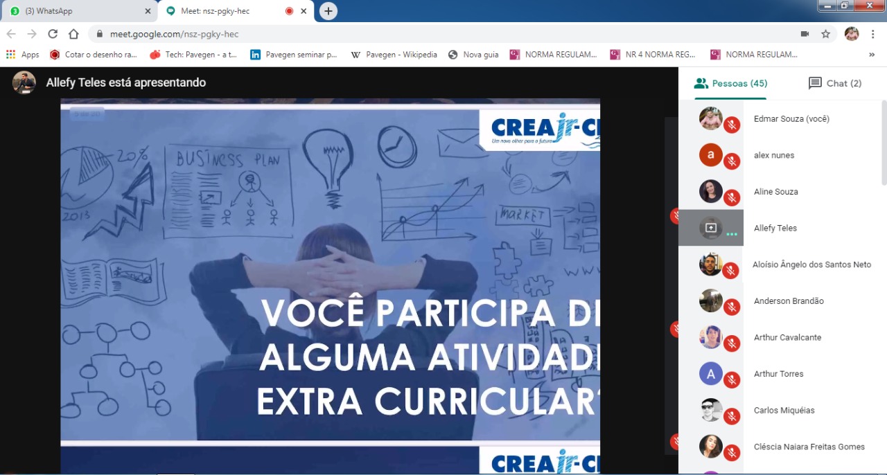 CREA Jr Centro-Sul promove atividades de capacitação