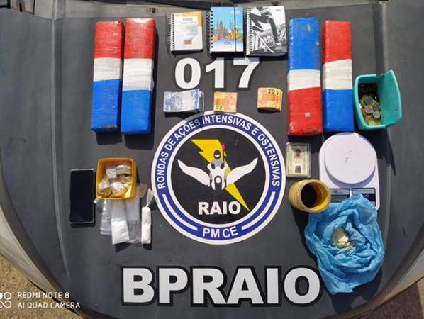 Polícia aprende mais de 3kg de drogas em Iguatu