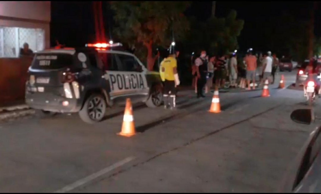 Idosa atropelada por moto teve a perna quebrada