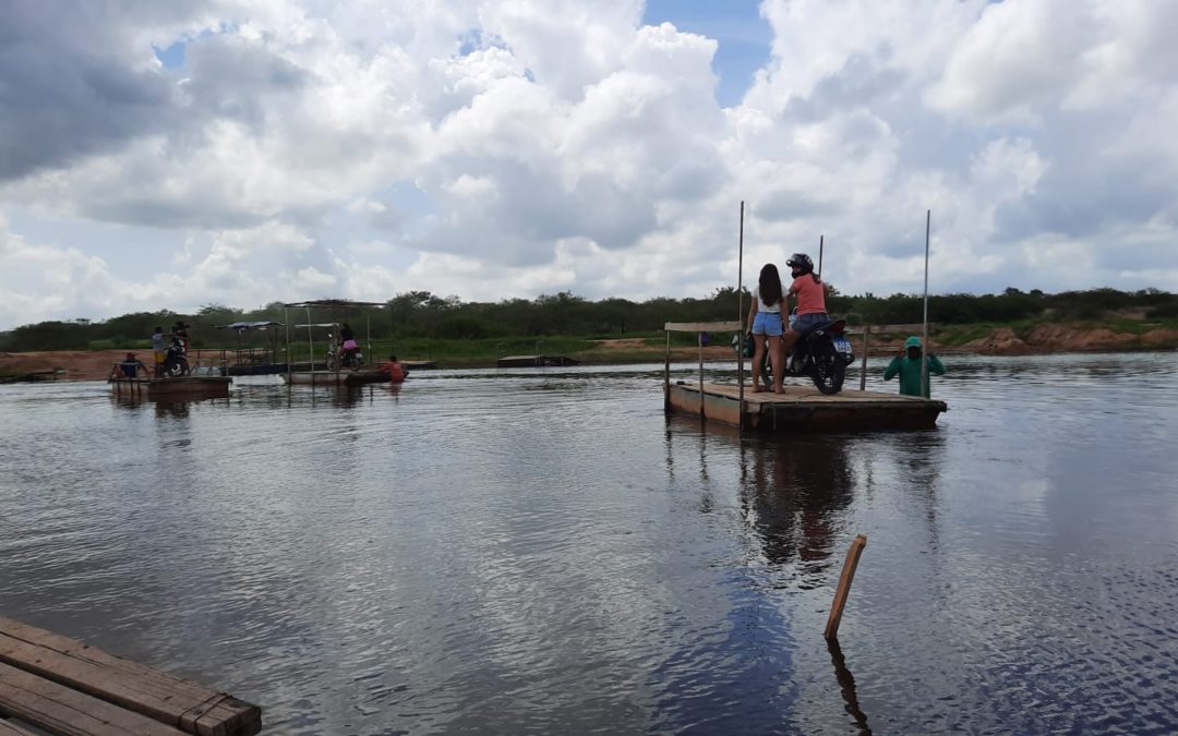 Aumento do nível do rio Jaguaribe exige o retorno das balsas