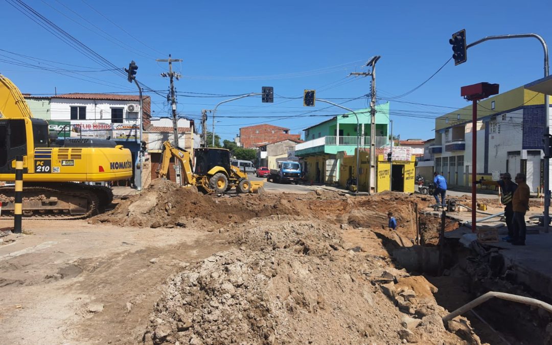 Rebaixamento da tubulação afeta abastecimento de água