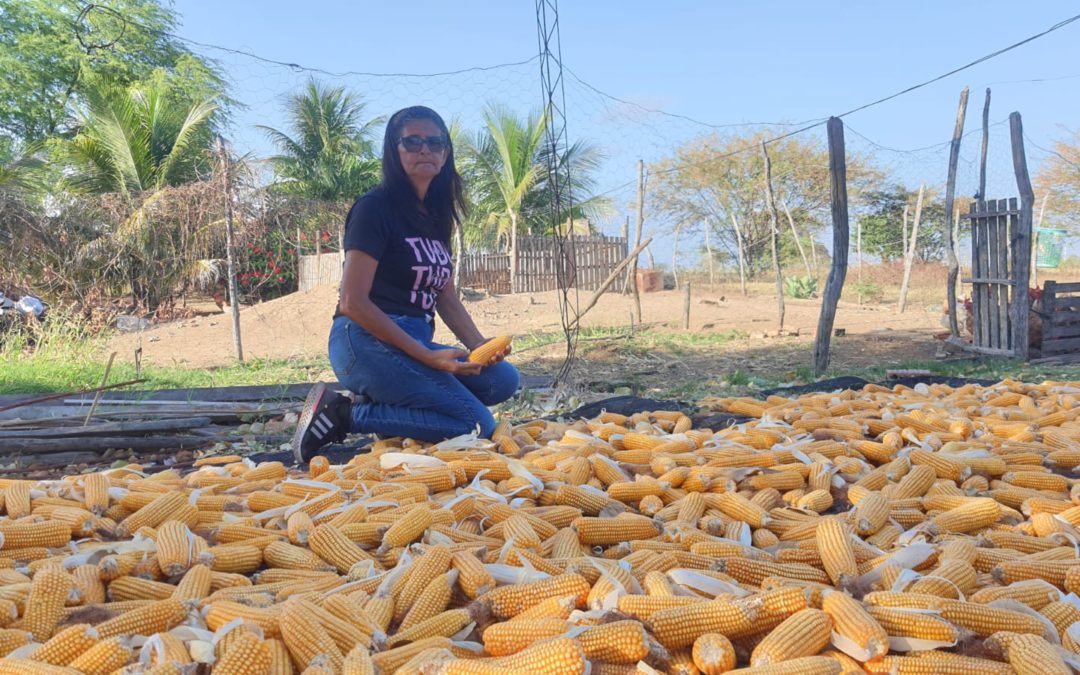 Dona Nilma continua a vida no campo deixado pelo marido Ednaldo Barros