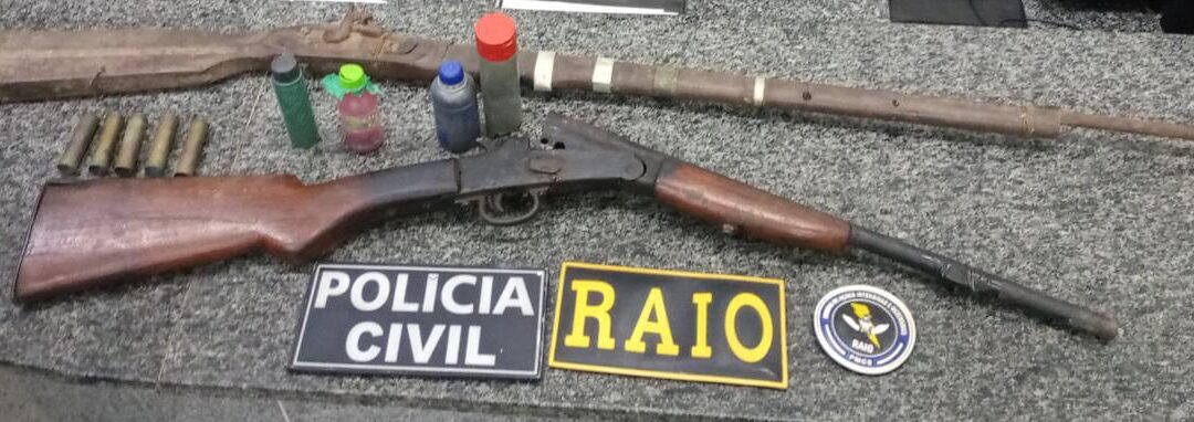 Polícia Civil e Raio apreendem duas armas de fogo em Quixelô