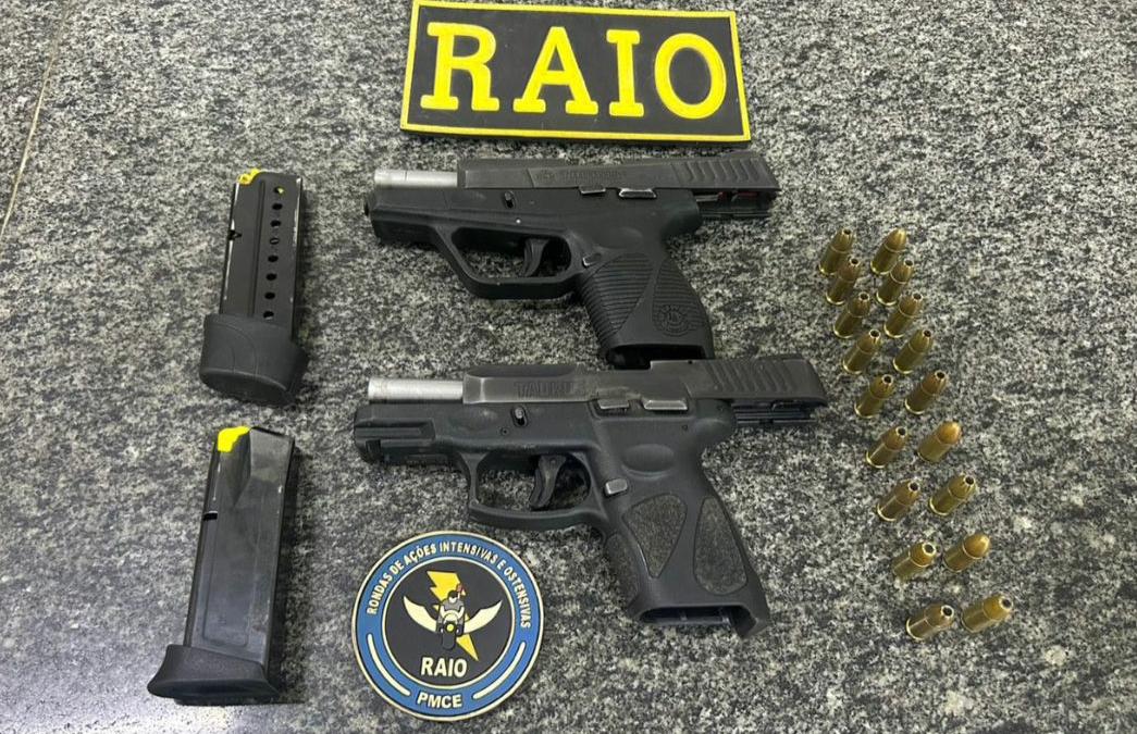 “Escopeta” e “Bagdá” são presos com pistolas em Iguatu